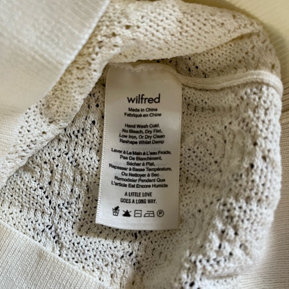 Aritzia Wilfred Women's Cream Knit Sweater size large - Picture 6 of 8